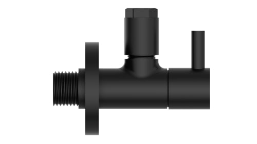 Schütte MS Eckventil schwarz mit Rosette 1/2"AG x 10 mmQ