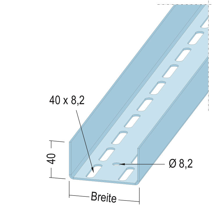 PROTEKTORWERK U-Aussteifungsprofil 5130, UA-Profil, verzinkt, 75 mm breit