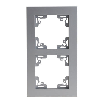UNITEC Melbourne, Serie 703 Abdeckrahmen 2-fach silber