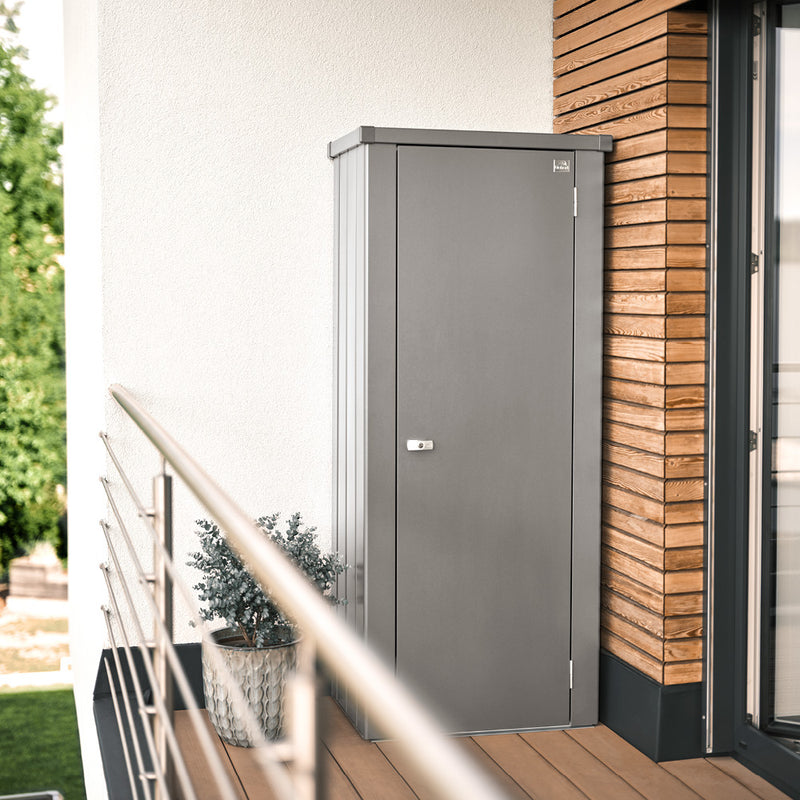 Biohort Terrassenschrank Julia M HIGH (77,7 × 57 × 180,9 cm) Quarzgrau-metallic