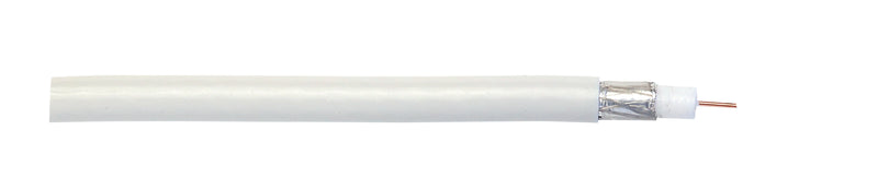 KABELEXPRESS Koaxial-Kabel Koax digital 90 dB, weiß, 100 m Spule