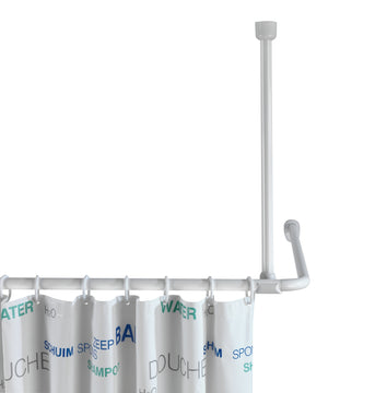 WENKO Deckenstütze für Duschstange Weiß, WD-ACC-S, Aluminium