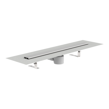 Schütte Duschrinnenabdeckung 70 cm, Edelstahloptik, höhenverstellbar, Metall