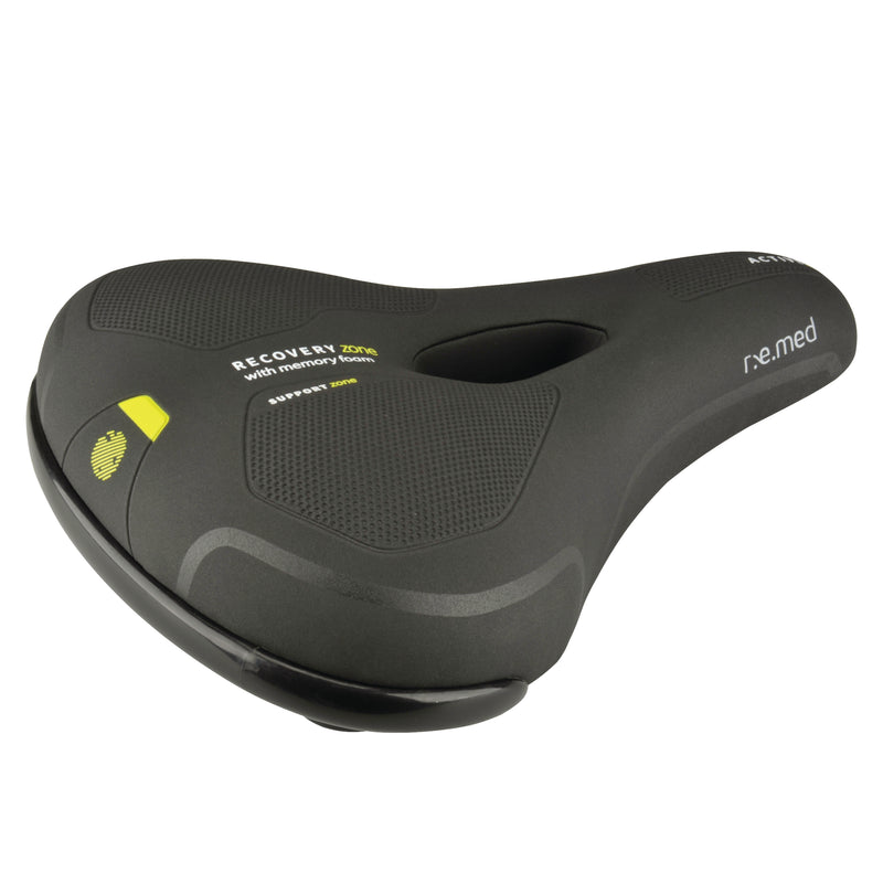 fischer R.E.Med Fahrrad-Sattel, Memory Foam, schwarz