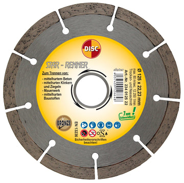 DISC Star-Renner Diamanttrennscheibe 125 x 22,23 mm, 7 mm Segmenthöhe
