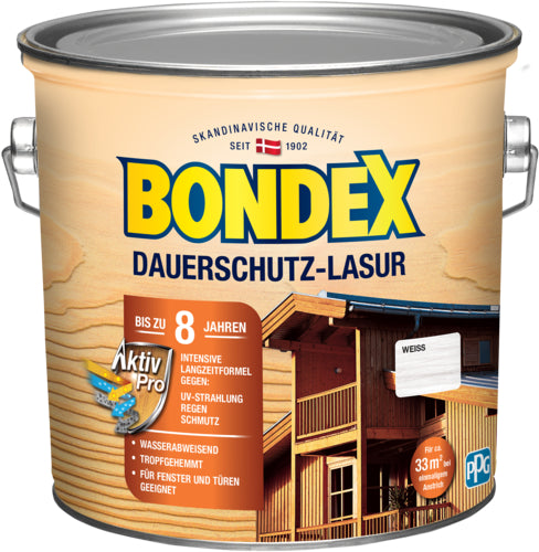 Bondex Dauerschutz-Lasur weiß 2,5 l