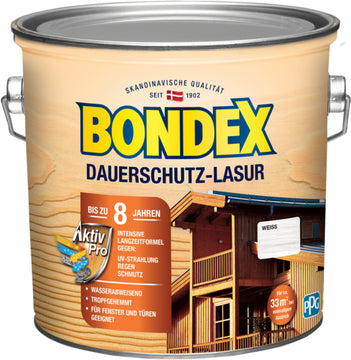Bondex Dauerschutz-Lasur weiß 2,5 l
