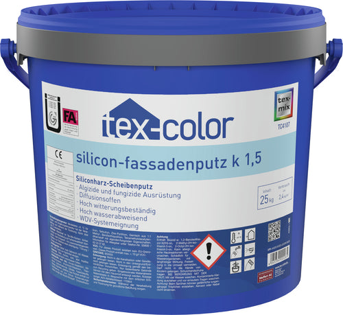 MEFFERT Fassadenp. Silicon Mix K 2,0 mm, 25 kg Basic Texcolor TC4107