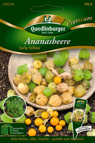QUEDLINBURGER Ananasbeere Early Yellow als Gemüsesamen, gelb