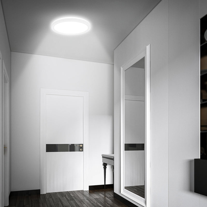 BRILONER Leuchten LED-Panel Ultra flat weiß, Ø 24 x 3 cm
