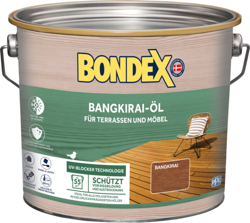 Bondex Öl 0,75 l – Holzschutzöl für Bangkirai, matt (Innen)