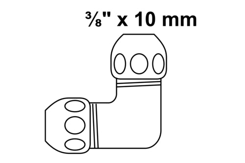 Schütte MS Winkel 90° mit Anschluss 3/8" x 10 mmQ, chrom
