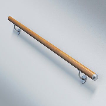 Dolle Handlaufset Buche versiegelt, PS051, 1,50 m inkl. 2 Endkappen & 2 Konsolen