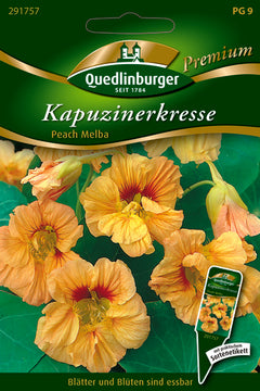 QUEDLINBURGER SAATGUT Kapuzinerkresse Peach Melba PG 9 Premium (creme-gelb) Kräutersamen