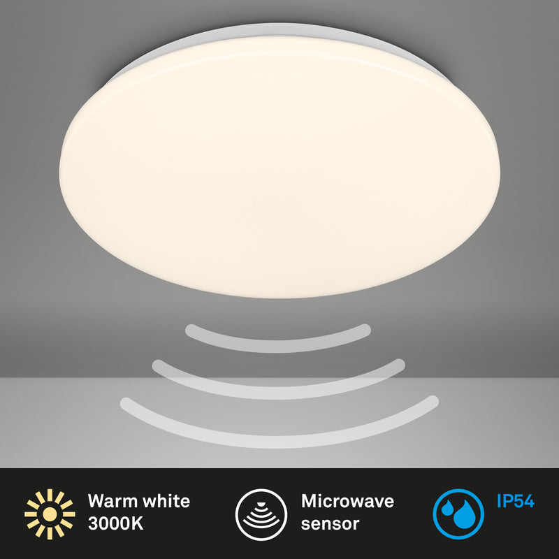 Briloner Deckenleuchte mit Mi-Sensor weiß Ø350 24 W inkl. LED-Platine
