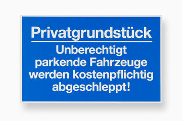 Conmetall Meister Hinweisschild Privatgrundstück KU blau 400x250 mm