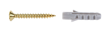 GAH Alberts Schrauben- und Dübelset vermessingt 3,0 x 25 mm (je 10 Stück)