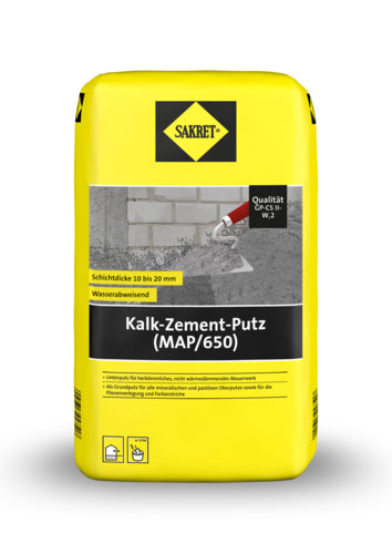 SAKRET MAP/650 Kalk-Zement-Putz, Unterputz, innen & außen, 10 kg