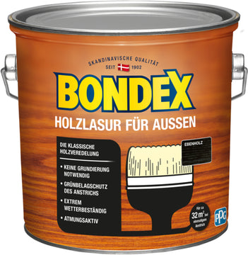 Bondex Holzlasur außen Ebenholz 2,5 l
