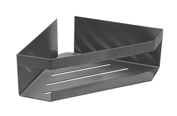 Wenko Eckablage Meleto gunmetall – Schöner Wohnen WD-ACC S+K, Edelstahl