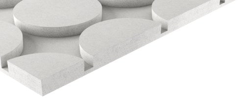 fermacell Therm25™-167 rund 500 x 500 mm Estrichplatte mit Rundnuten
