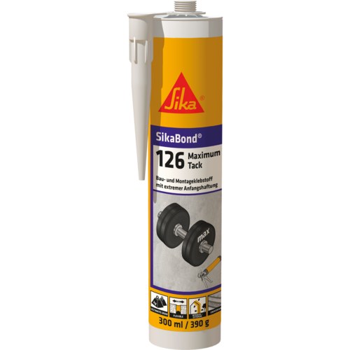 SikaBond-126 Maximum Tack schwarz, Montageklebstoff, 300 ml