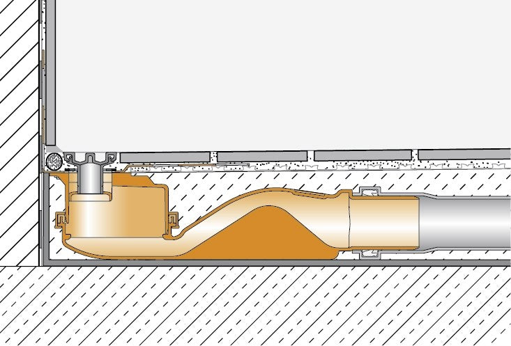 Schlüter-KERDI-LINE-VARIO Ablauf horizontal, Rinne DN 40 für Dusche