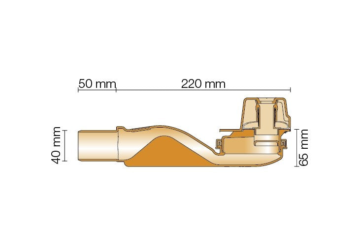 Schlüter-KERDI-LINE-VARIO Ablauf horizontal, Rinne DN 40 für Dusche