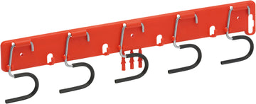 METAFRANC Geräteleiste aus Kunststoff in Rot, 400 mm (Haken)