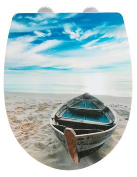 WENKO WC-Sitz Boat high-glossy, mehrfarbig, 365x450 mm