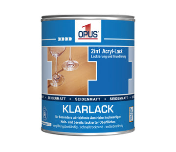 OPUS1 Klarlack WV seidenmatt, farblos, wasserverdünnbar