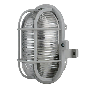 INTER-UNION Ovalleuchte 60 Watt, PVC, silber