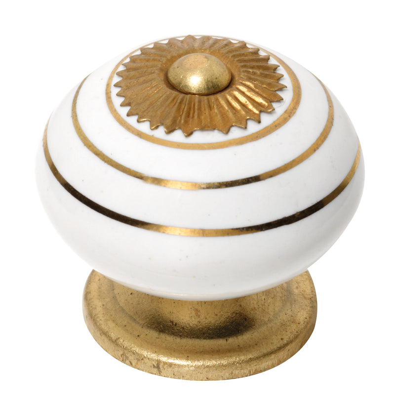 HSI Möbelknopf Hypnose gold aus Keramik, Ø 40 mm