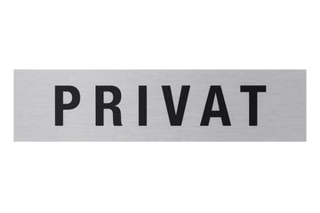 Conmetall Meister Hinweisschild „Privat“ silber, Alu/Edelstahl-Optik