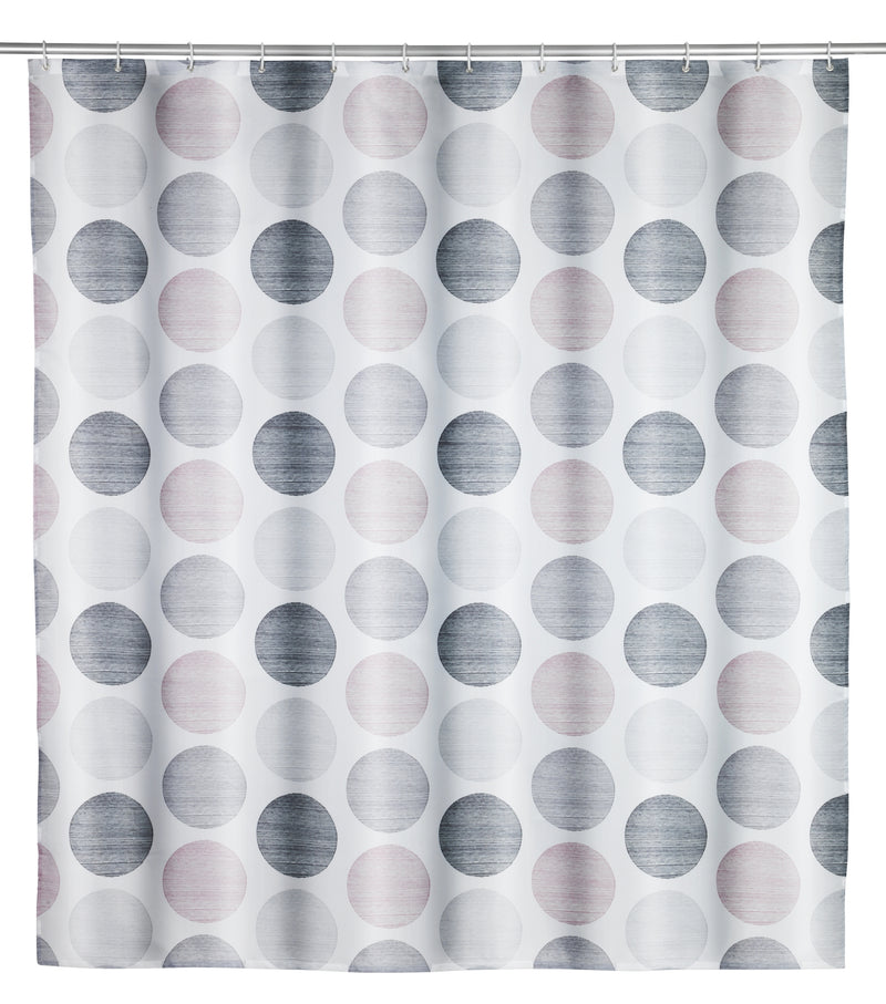 WENKO Pastell Dots Duschvorhang aus recyceltem Polyester, mehrfarbig