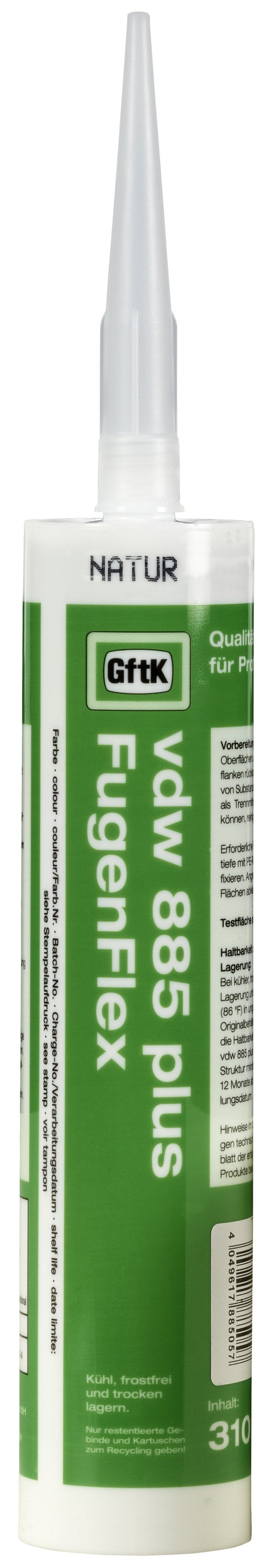 GftK vdw 885 plus FugenFlex natur, Kartusche 310 ml