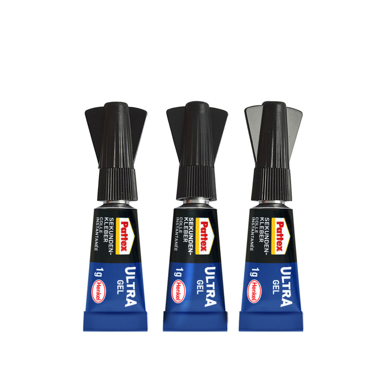 Pattex Sekundenkleber Mini-Trio Gel, 3x1 g, Gel-Ausführung