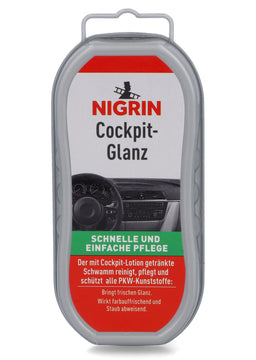 NIGRIN Cockpitglanz Silikonschwamm, schwarz, 1 Stück