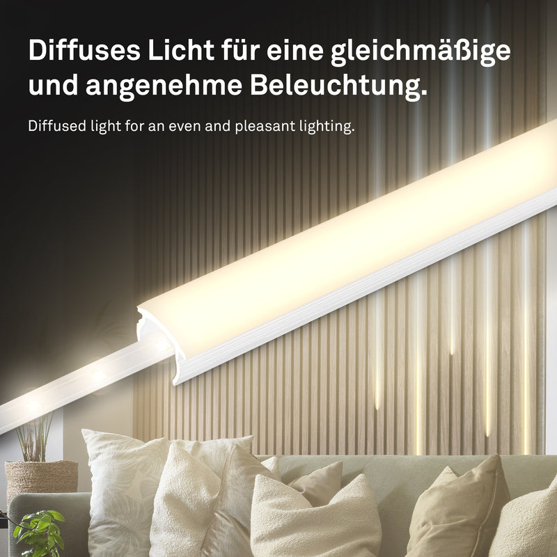 Briloner Pimp your Panel Diffuser Milchglasoptik, 12–13 mm PC Profil