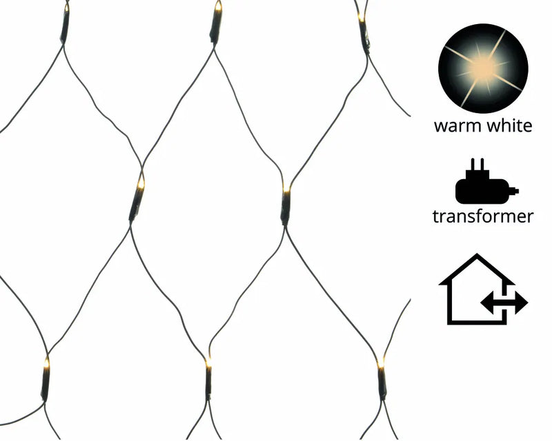 Kaemingk LED Netzbeleuchtung 3x3 m, 384 LEDs, warmweiß/ schwarz