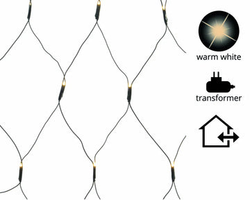 Kaemingk LED Netzbeleuchtung 3x3 m, 384 LEDs, warmweiß/ schwarz