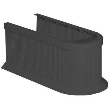 Fackelmann Siphonabdeckung in Schwarz aus Kunststoff, Modell 61549