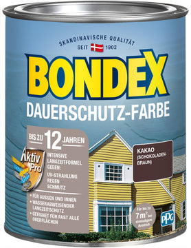 Bondex Dauerschutz-Farbe schokoladenbraun/kakao 0,75 l