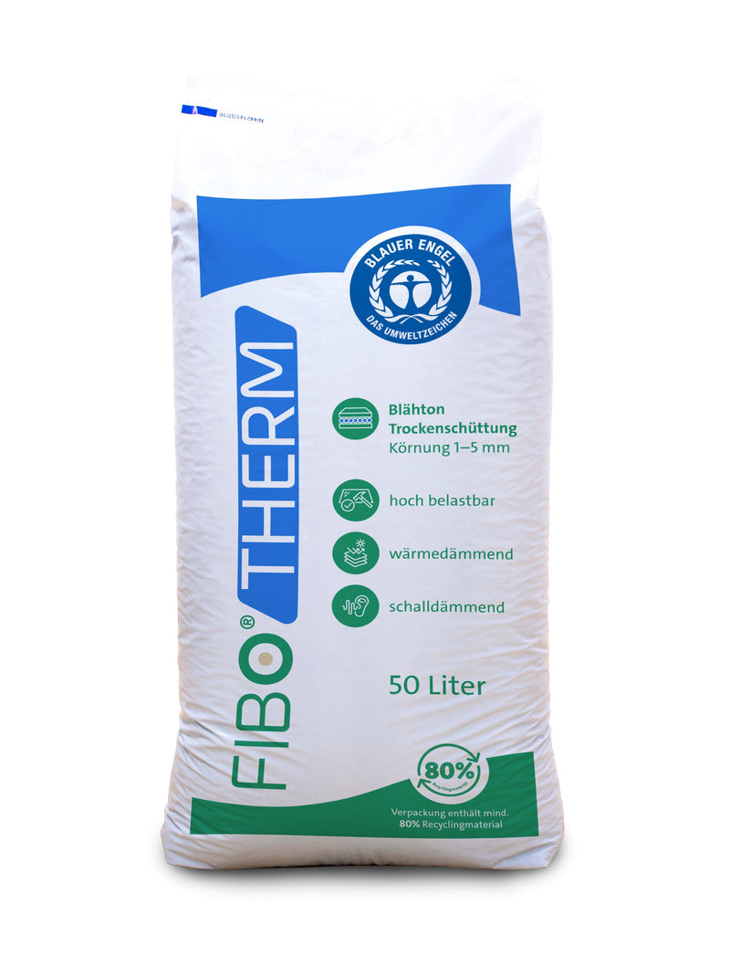 FIBOTHERM Trockenschüttung 1–5 mm Blähton, 50 l Dämmung