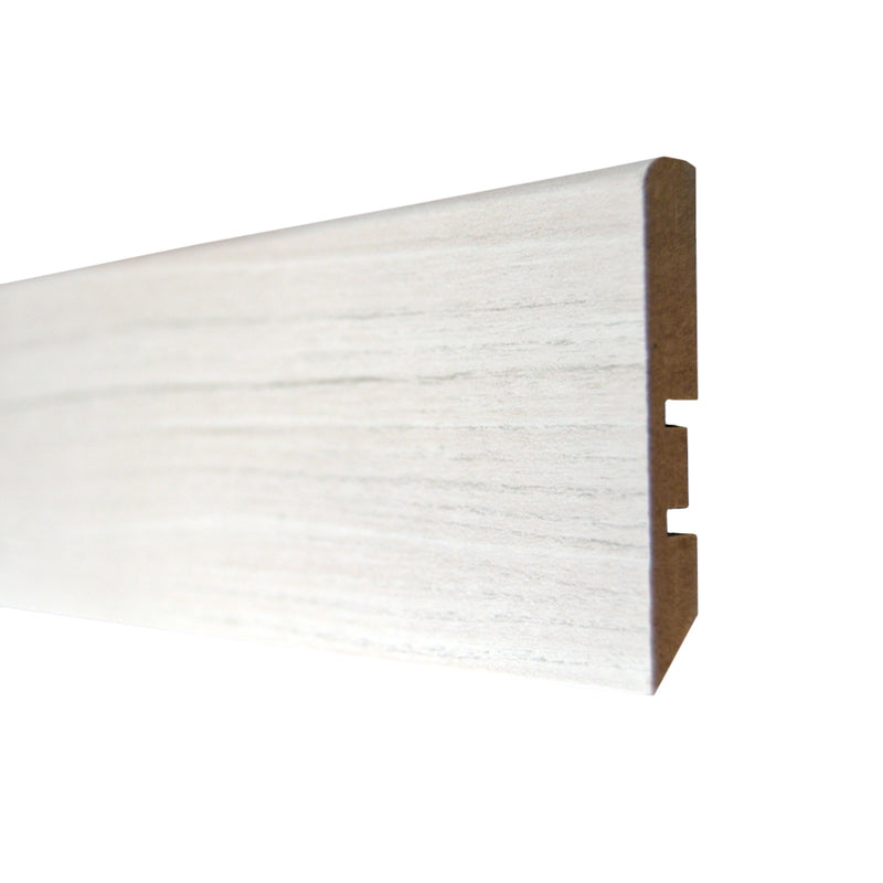DÖLLKEN MDF Sockelleiste flach 60, Esche weiß, 2,5 m