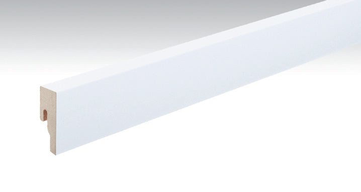 Moderna Design-Sockelleiste Weiß, 2380 x 18 mm