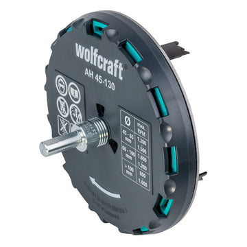Wolfcraft verstellbare Lochsäge für Ø 40–130 mm, AH 45-130