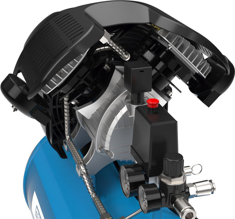 Güde Kompressor 405/10/50, ölgeschmiertes 2-Zylinder-V-Aggregat, 360x680x640 mm