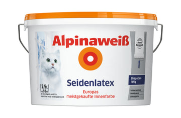Alpinaweiß Seidenlatex Wandfarbe weiß PCR-Gebinde