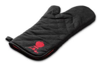 weber Grillhandschuh schwarz/schwarz-rot mit rotem Kettle, 1 Stück